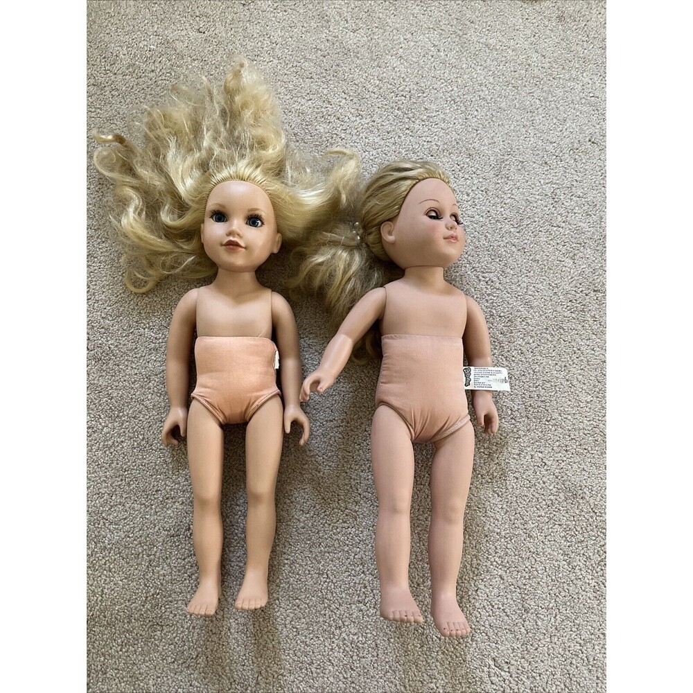 18”‎ Geoffrey LLC & My Life As Two Dolls Plus 26 Pcs Of Clothes Accessories